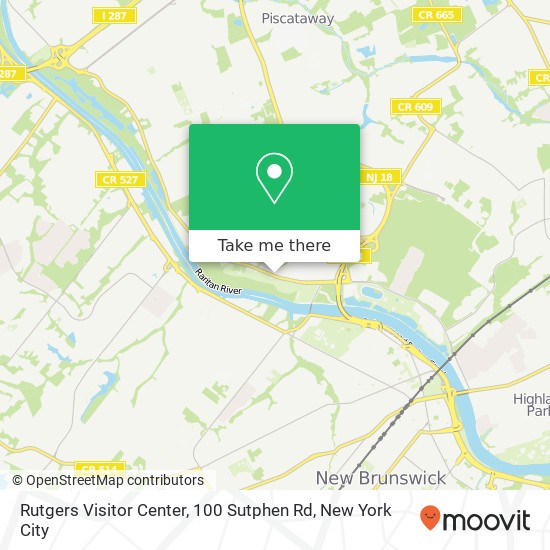 Rutgers Visitor Center, 100 Sutphen Rd map