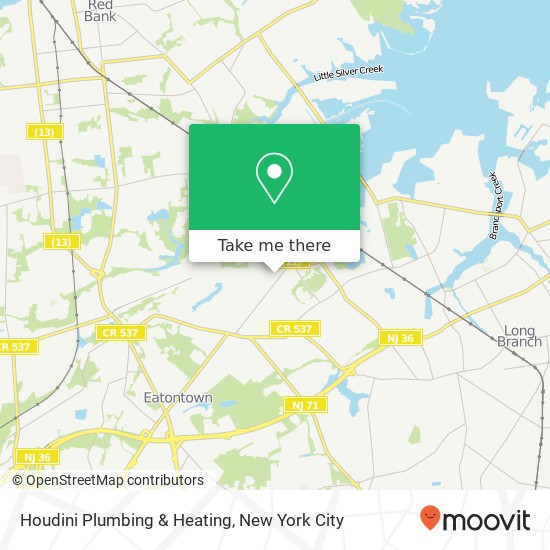 Mapa de Houdini Plumbing & Heating