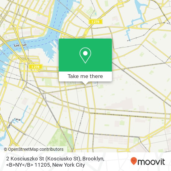 2 Kosciuszko St (Kosciusko St), Brooklyn, <B>NY< / B> 11205 map