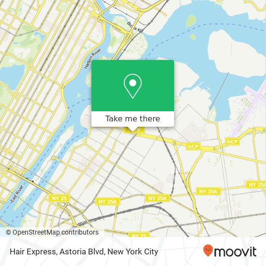 Hair Express, Astoria Blvd map