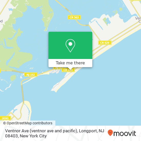 Mapa de Ventnor Ave (ventnor ave and pacific), Longport, NJ 08403