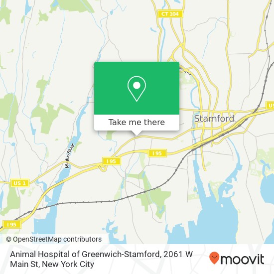 Animal Hospital of Greenwich-Stamford, 2061 W Main St map