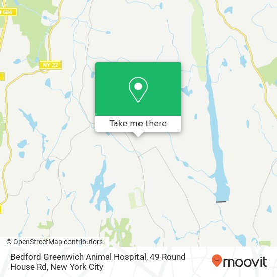 Bedford Greenwich Animal Hospital, 49 Round House Rd map