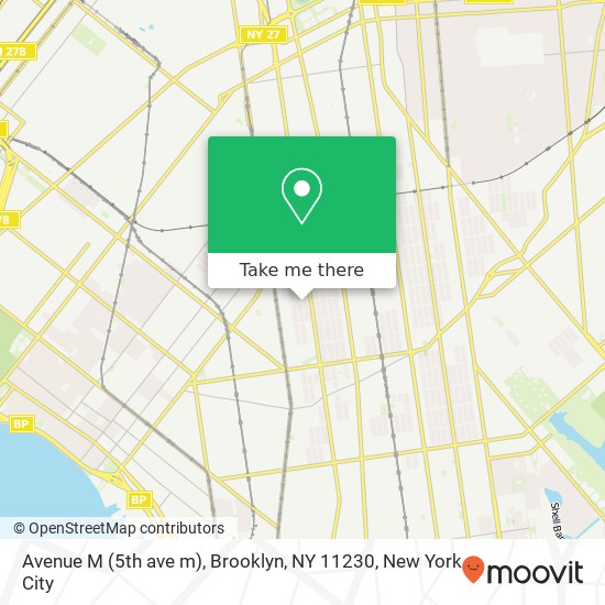 Avenue M (5th ave m), Brooklyn, NY 11230 map