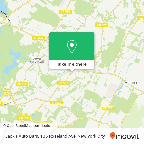 Jack's Auto Barn, 135 Roseland Ave map