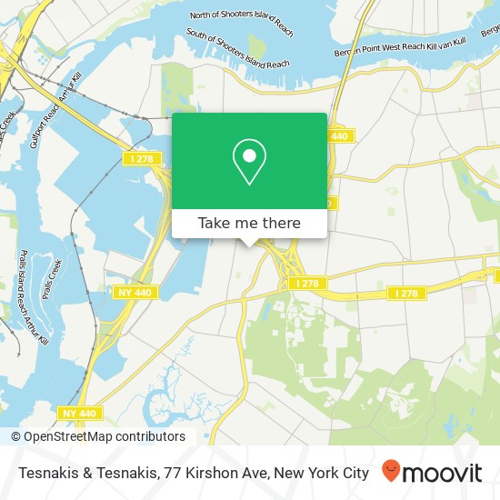 Mapa de Tesnakis & Tesnakis, 77 Kirshon Ave