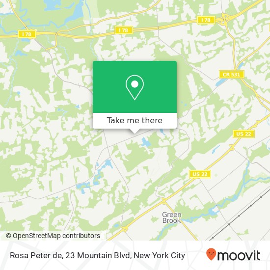 Mapa de Rosa Peter de, 23 Mountain Blvd