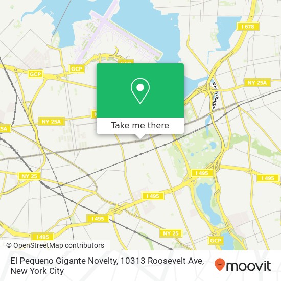 Mapa de El Pequeno Gigante Novelty, 10313 Roosevelt Ave