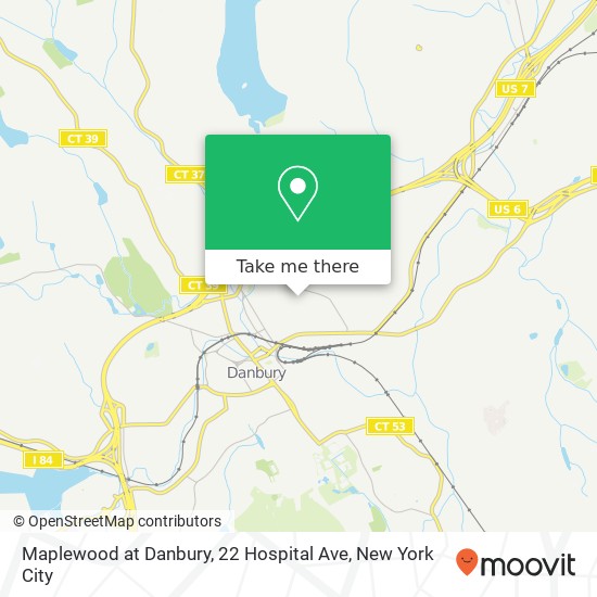 Maplewood at Danbury, 22 Hospital Ave map