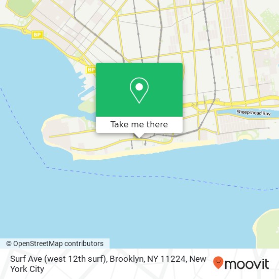 Surf Ave (west 12th surf), Brooklyn, NY 11224 map