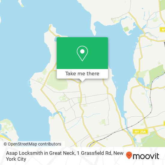 Asap Locksmith in Great Neck, 1 Grassfield Rd map