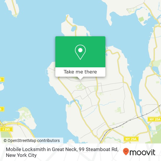 Mapa de Mobile Locksmith in Great Neck, 99 Steamboat Rd