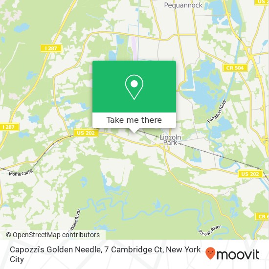 Capozzi's Golden Needle, 7 Cambridge Ct map