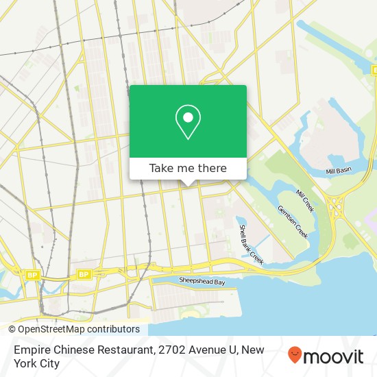Mapa de Empire Chinese Restaurant, 2702 Avenue U