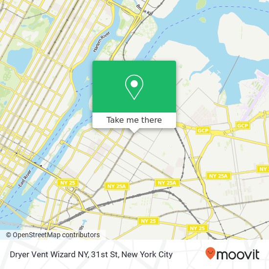 Dryer Vent Wizard NY, 31st St map