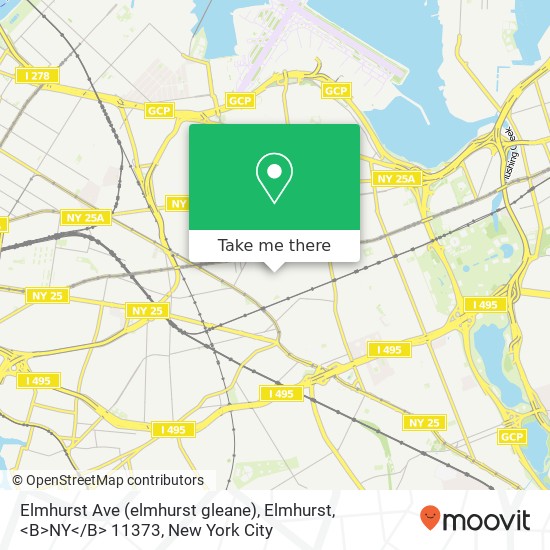 Mapa de Elmhurst Ave (elmhurst gleane), Elmhurst, <B>NY< / B> 11373