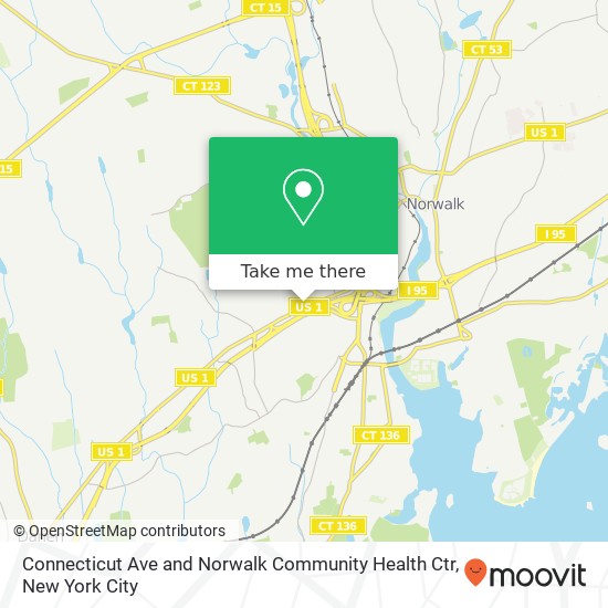 Mapa de Connecticut Ave and Norwalk Community Health Ctr