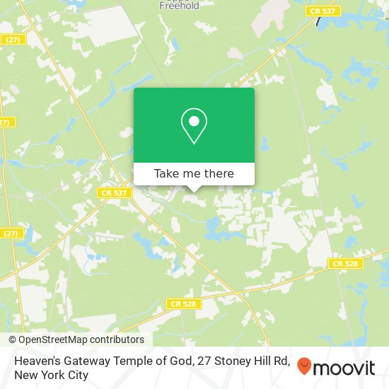 Heaven's Gateway Temple of God, 27 Stoney Hill Rd map