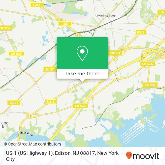 US-1 (US Highway 1), Edison, NJ 08817 map