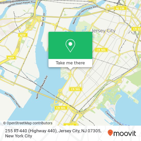 Mapa de 255 RT-440 (Highway 440), Jersey City, NJ 07305
