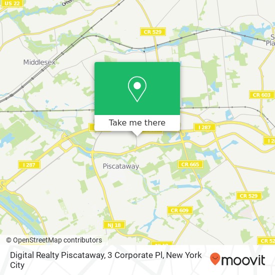 Digital Realty Piscataway, 3 Corporate Pl map