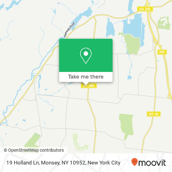 Mapa de 19 Holland Ln, Monsey, NY 10952