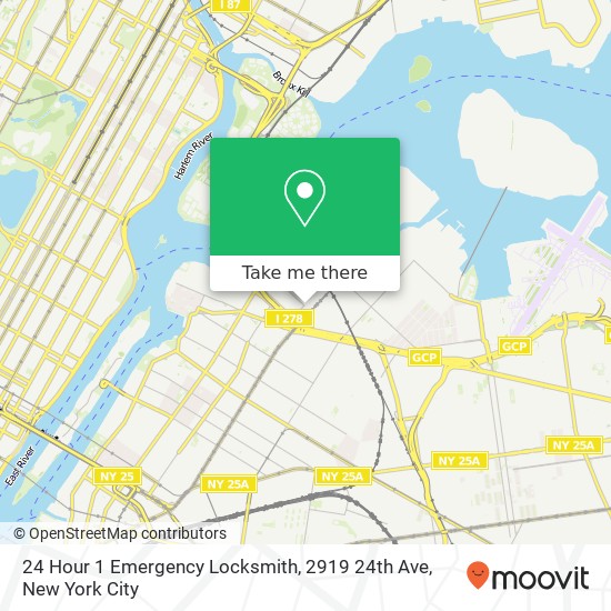 Mapa de 24 Hour 1 Emergency Locksmith, 2919 24th Ave