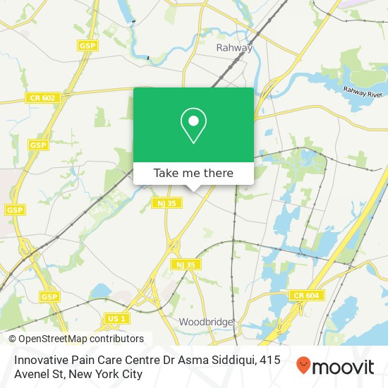 Innovative Pain Care Centre Dr Asma Siddiqui, 415 Avenel St map