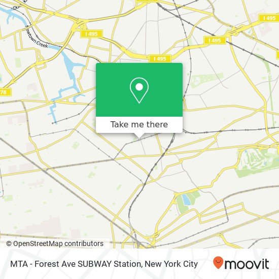 Mapa de MTA - Forest Ave SUBWAY Station