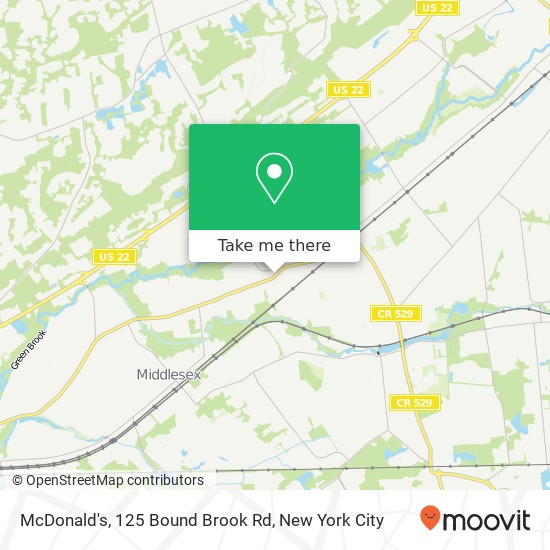 Mapa de McDonald's, 125 Bound Brook Rd