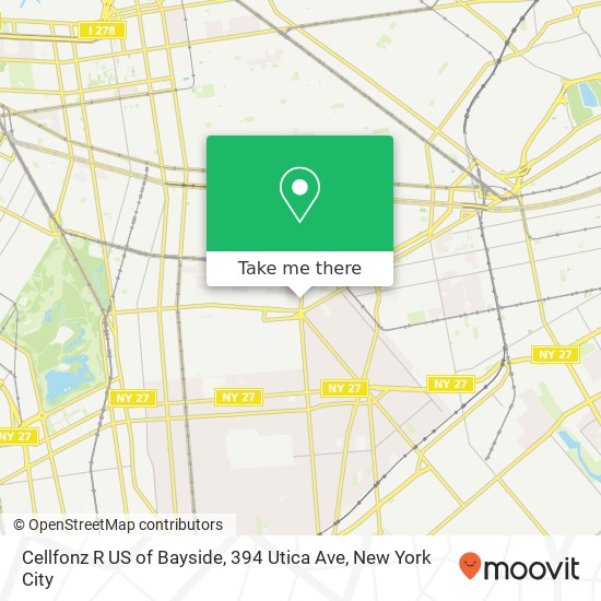 Mapa de Cellfonz R US of Bayside, 394 Utica Ave