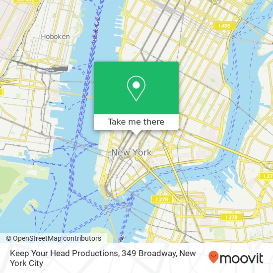 Keep Your Head Productions, 349 Broadway map