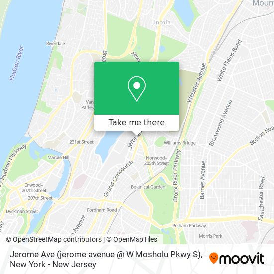 Jerome Ave (jerome avenue @ W Mosholu Pkwy S) map
