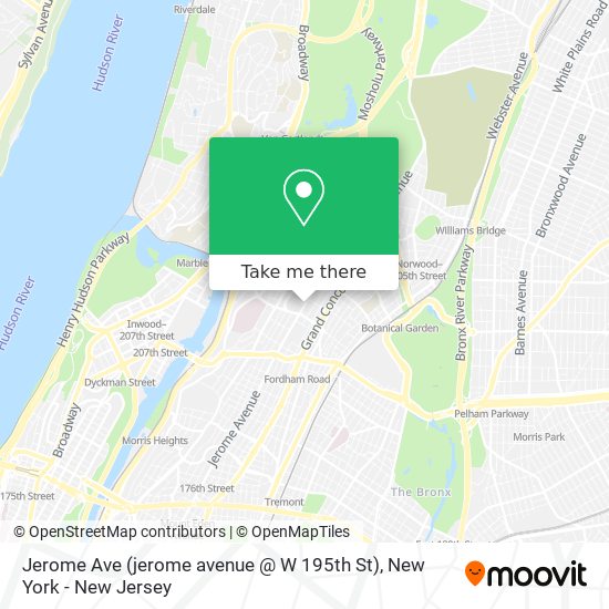 Jerome Ave (jerome avenue @ W 195th St) map