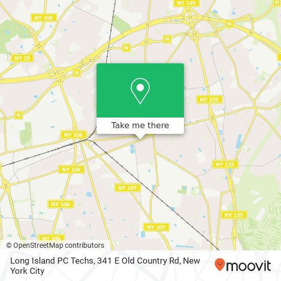 Mapa de Long Island PC Techs, 341 E Old Country Rd