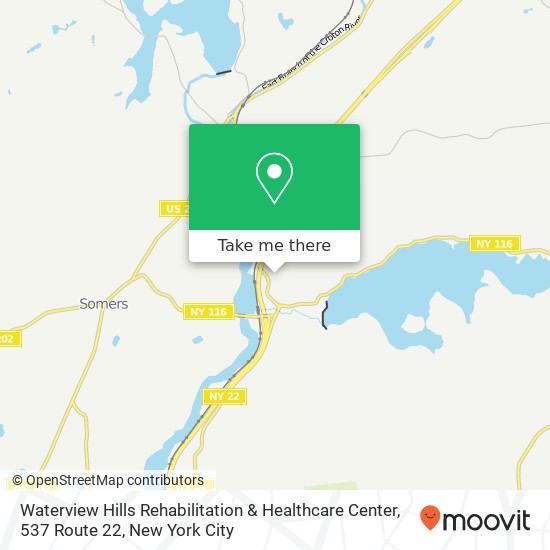 Mapa de Waterview Hills Rehabilitation & Healthcare Center, 537 Route 22
