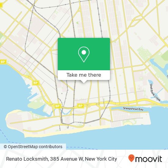 Renato Locksmith, 385 Avenue W map