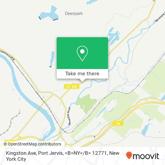 Mapa de Kingston Ave, Port Jervis, <B>NY< / B> 12771