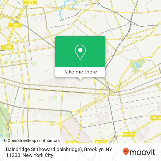 Mapa de Bainbridge St (howard bainbridge), Brooklyn, NY 11233