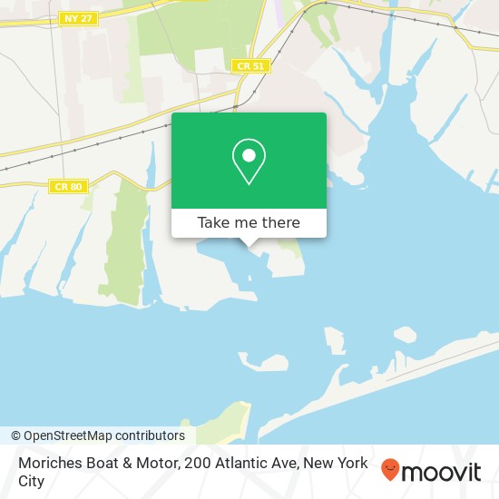 Mapa de Moriches Boat & Motor, 200 Atlantic Ave