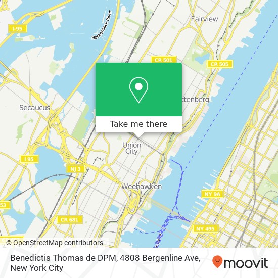 Mapa de Benedictis Thomas de DPM, 4808 Bergenline Ave