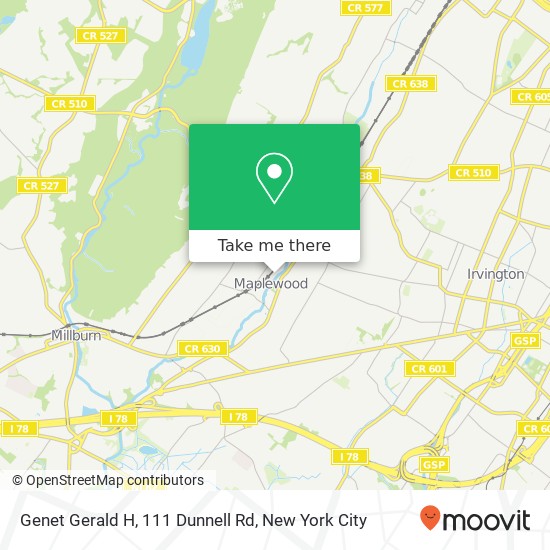 Genet Gerald H, 111 Dunnell Rd map