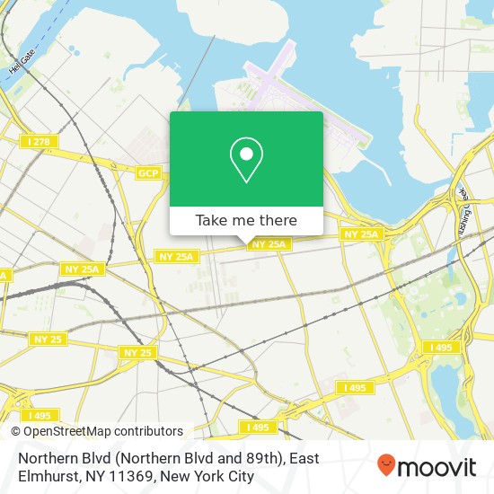 Northern Blvd (Northern Blvd and 89th), East Elmhurst, NY 11369 map