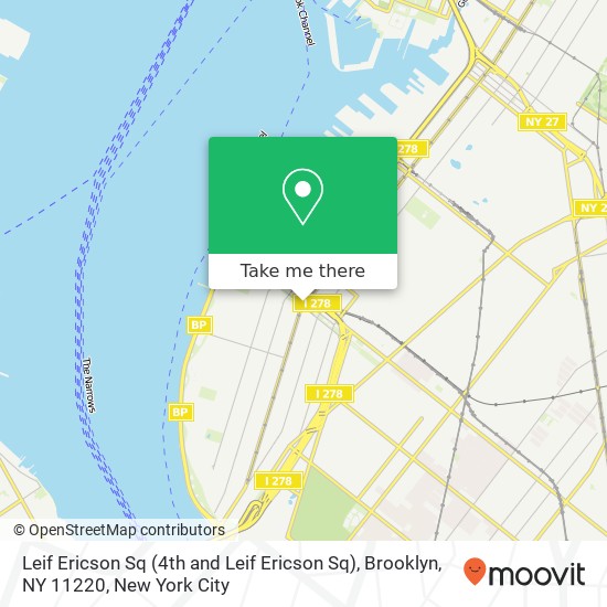 Mapa de Leif Ericson Sq (4th and Leif Ericson Sq), Brooklyn, NY 11220