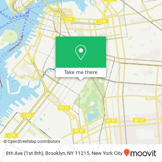 8th Ave (1st 8th), Brooklyn, NY 11215 map