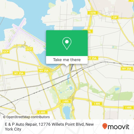 Mapa de E & P Auto Repair, 12776 Willets Point Blvd