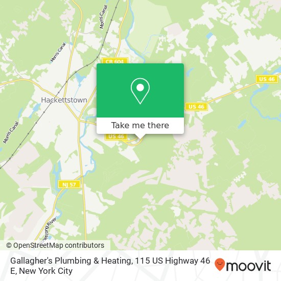 Mapa de Gallagher's Plumbing & Heating, 115 US Highway 46 E
