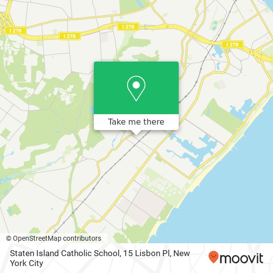 Mapa de Staten Island Catholic School, 15 Lisbon Pl