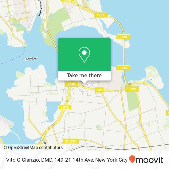 Mapa de Vito G Clarizio, DMD, 149-21 14th Ave