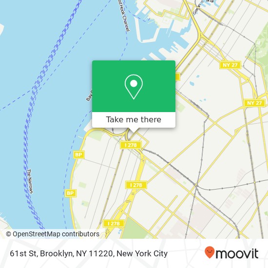 Mapa de 61st St, Brooklyn, NY 11220